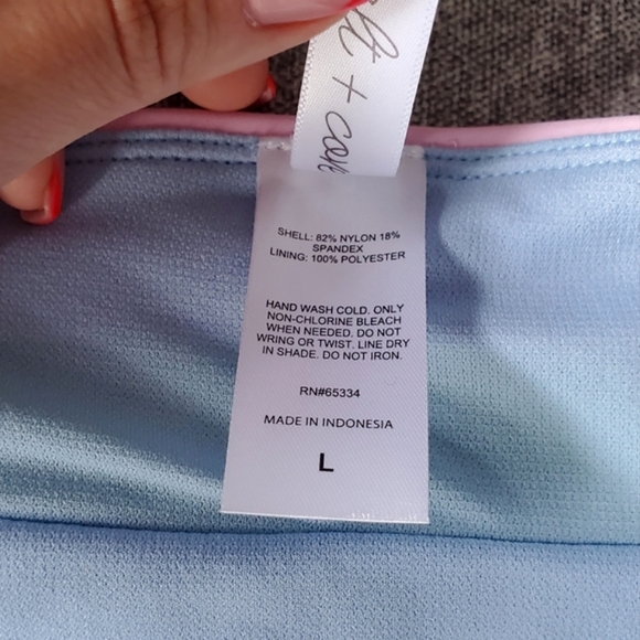 Salt + Cove Juniors' Colorblocked High Waist Bikini Bottoms Size L - Picture 8 of 9